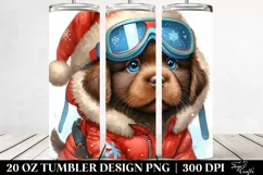 Baby Chesapeake Bay Retriever in Winter, Sublimation Clipart Product Image 2