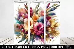 Abstract Colorful Bouquet | 20 oz Tumbler Product Image 2