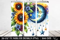 Vibrant Moon and Stars | 20 oz Tumbler Product Image 2