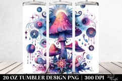 Magical Celestial Mushroom Clipart, High-Res 20 Oz Tumbler Product Image 2