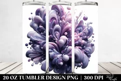 Abstract Shiny Lilac | 20 oz Tumbler Product Image 2