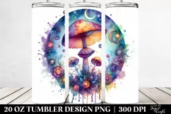 Magical Celestial Mushroom Clipart, High-Res 20 Oz Tumbler Product Image 2