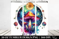 Magical Celestial Mushroom Clipart 20 Oz Tumbler Product Image 2