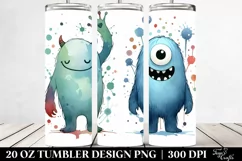 Simple Vibrant Monster | 20 oz Tumbler Product Image 2