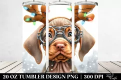 Watercolor Vizsla with Snow Goggles, Transparent PNG Product Image 2