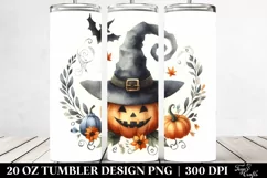 Washed Watercolor Halloween Hat | 20 oz Tumbler Product Image 2