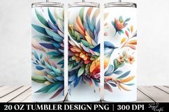 Half Body Bird Watercolor Tumbler Design Product Image 2