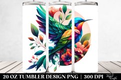 Half Body Bird Watercolor Tumbler Design Product Image 2
