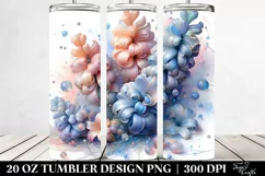 Abstract Glossy Hyacinth Clipart 20 Oz Tumbler Product Image 2