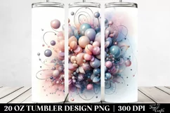 Abstract Glossy Hyacinth Clipart 20 Oz Tumbler Product Image 2