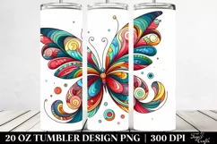 Colorful Butterfly Tumbler | 20 Oz Product Image 2