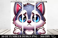 Crazy Baby Siberian Husky Tumbler | 20 Oz Product Image 2