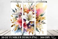 Abstract Vibrant Bouquet Tumbler | 20 Oz Product Image 2