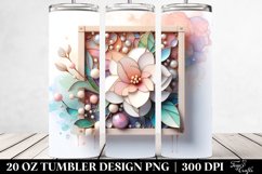 Abstract Stained Gardenia Tumbler | 20 oz Tumbler Product Image 2