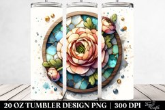 Wooden Ranunculus Stained Tumbler | 20 Oz Product Image 2