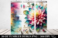 Dahlia Wooden Splash | 20 Oz Tumbler Product Image 2