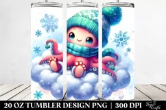 Baby Octopus in Winter | 20 oz Tumbler Product Image 2