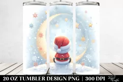 Pastel Santa on Moon | 20 oz Tumbler Product Image 2