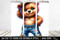 Cute Baby Bear Model, Vibrant 20 Oz Tumbler Product Image 2