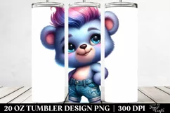 Cute Baby Bear Model, Vibrant 20 Oz Tumbler Product Image 2