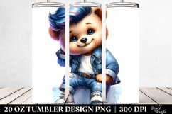 Cute Baby Bear with Cool Haircut and Happy Expression 20 Oz Product Image 2