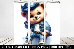 Cute Baby Bear with Cool Haircut and Happy Expression 20 Oz Product Image 2