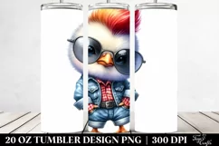 Cute Baby Chicken with Jeans | 20 oz Tumbler Product Image 2