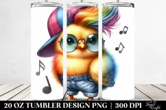 Cute Baby Chicken with Jeans | 20 oz Tumbler Product Image 2