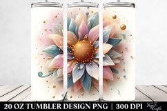 Shiny Sunflower, Transparent 20 Oz Tumbler Product Image 2