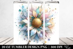 Shiny Sunflower, Transparent 20 Oz Tumbler Product Image 2