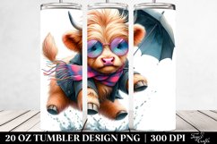 Jumping Baby Highlandcow | 20 oz Tumbler Product Image 2