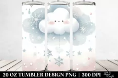 Whimsical Cloud and Snowflakes | 20 oz Tumbler Product Image 2