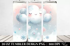 Whimsical Cloud and Snowflakes | 20 oz Tumbler Product Image 2