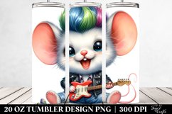 Cute Baby Mouse with Balloons, Sublimation Clipart Product Image 2