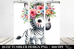Colorful Daisies,Dynamic Zebra | 20 oz Tumbler Product Image 2