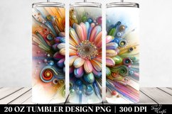 Abstract Vibrant Pastel Gerbera | 20 oz Tumbler Product Image 2