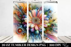 Abstract Vibrant Pastel Gerbera | 20 oz Tumbler Product Image 2