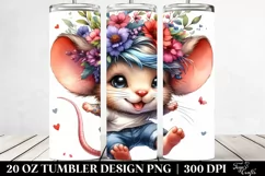 Revolted Baby Mouse with Floral Wreath, Transparent 20 Oz Product Image 2