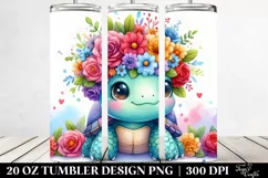 Vibrant Turtle Flower | 20 oz Tumbler Product Image 2