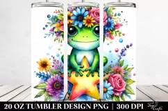 Cartoon-Style Vibrant Frog 20 Oz Tumbler Product Image 2