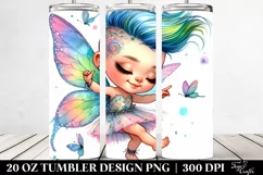 Cute Baby Fairy with Contempt, Transparent 20 Oz Tumbler Product Image 2