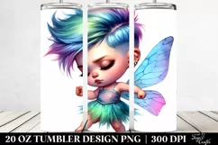 Expressive Baby Fairy with Contempt, Clear 20 Oz Tumbler Product Image 2