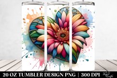Detailed Stained Gerbera Tumbler | 20 oz Tumbler Product Image 2