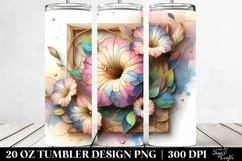 Vivid Stained Petunia, Abstract 20 Oz Tumbler Product Image 2