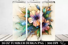 Vibrant Monkey made of Flowers, High-Res 20 Oz Tumbler Product Image 2