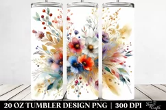 Colorful Abstract Wildflowers PNG Product Image 2
