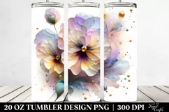 Abstract Glossy Pansy Clipart 20 Oz Tumbler Product Image 2