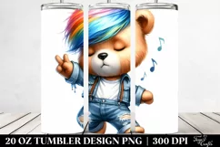 Cute Baby Bear Dancing with Cool Haircut 20 Oz Tumbler Product Image 2