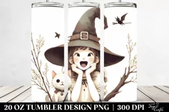 Excited Vintage Witch | 20 oz Tumbler Product Image 2