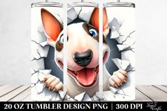 Crazy Fur Bull Terrier Tumbler | 20 Oz Product Image 2